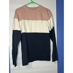 Men's Original Use Small (S) Long-sleeve Crewneck Shirt - Pink / White / Blue